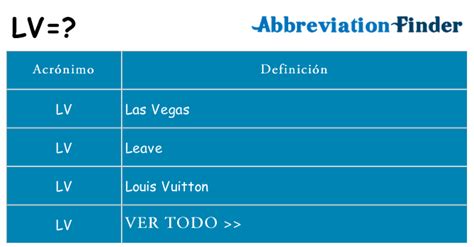 qué significa lv